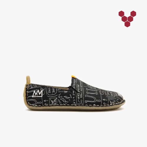 Vivobarefoot Ababa Basquiat Kids Slip On Shoes Black UK IOSD